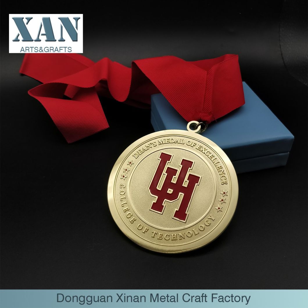 China Supply Zinc Alloy Antique Gold Trophy Medal