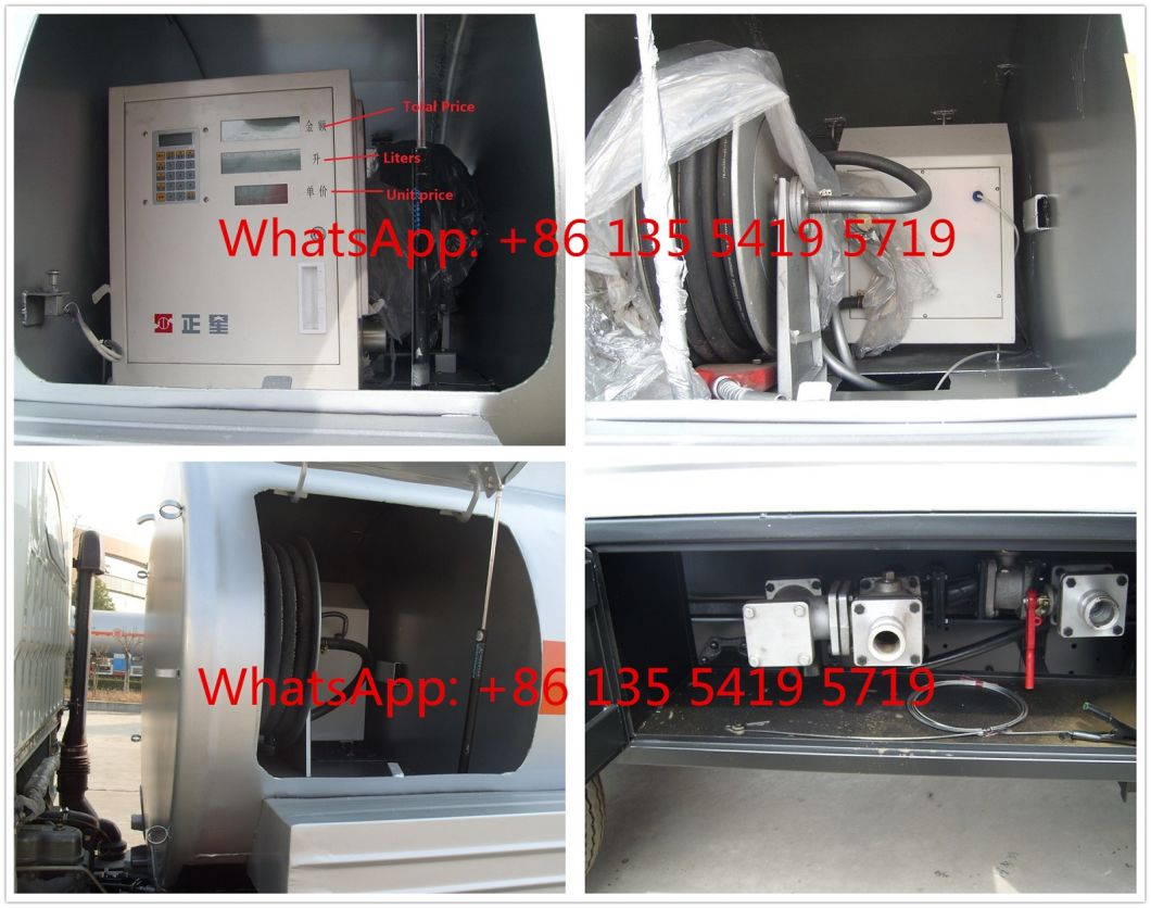 Dongfeng 4X2 8000L Fuel Bowser Truck Manufactures, Fuel Tank Cart, Fuel Tank Cover for Truck