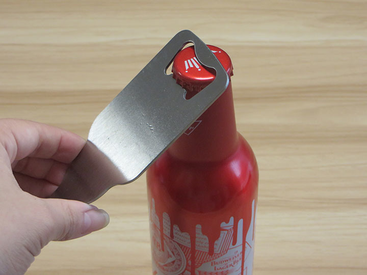 Blank Beer Bottle Shape Metal Opener with Keychain