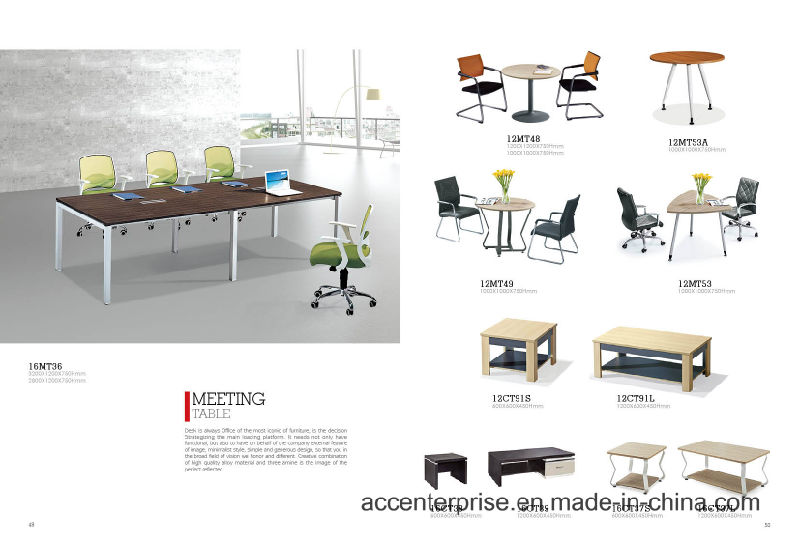 Modern Conference Room Furniture Melamine Top Office Meeting Table