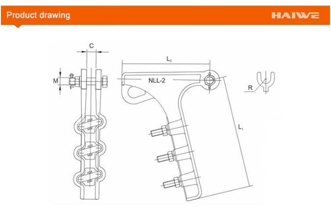 Nll Aluminum Alloy Bolted Tension Aerial Strain Clamp