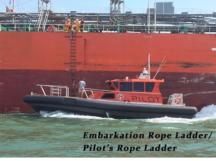 Professional Lifeboat Wood Embarkation Rope Ladder