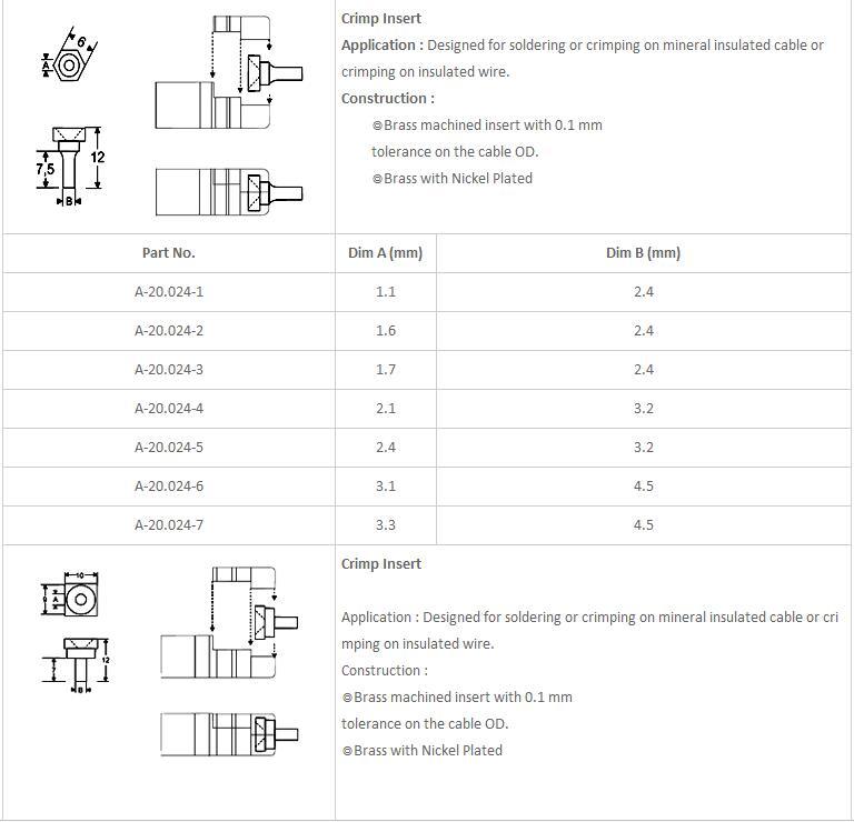 Shx-K-M. F Miniature Thermocouple Plug