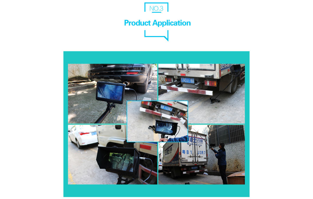 HD Under Vehicle Surveillance Inspection Camera DVR System with 5000mAh Li-Battery
