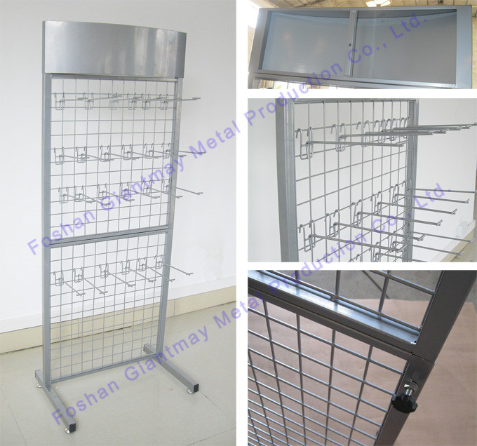 Arc Header Light Duty Grocery Store Hanging Mesh Wire Rack Shelving