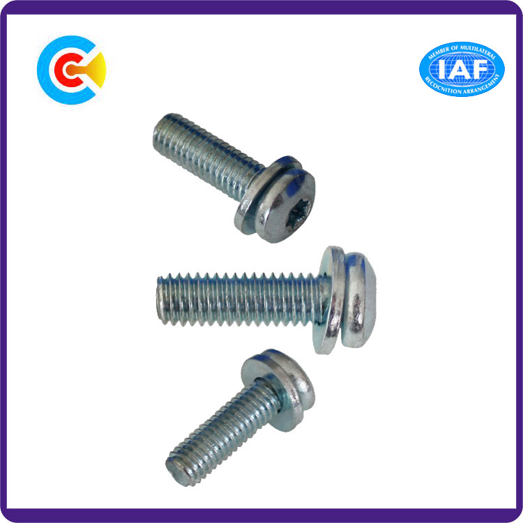 Stainless Steel Cinquefoil Pan Head Screws for Electronic/Machinery with Washer