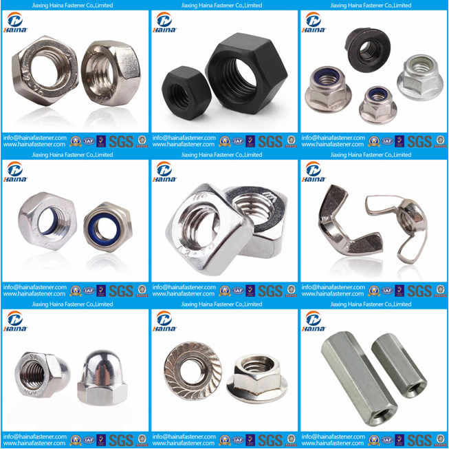 Stainless Steel / Nylon Steel Flange Nut, Nylon Nut, Cap Nut, Wing Nut