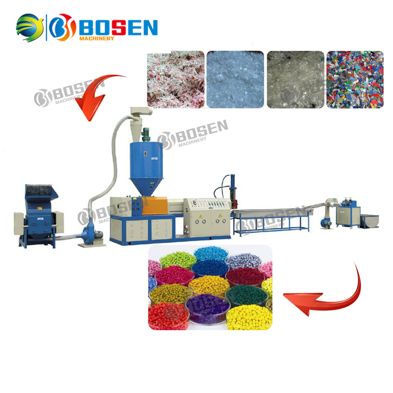 Bosen Brand Factory Directly Low Price PP PE Pet Waste Plastic Recycling Machine