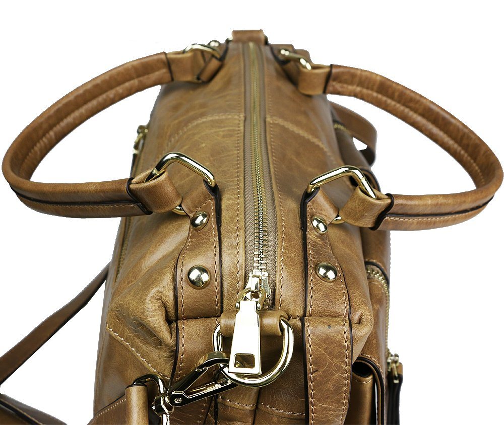 Duffle Handbag Genuine Leather Crossbody Travel Bag
