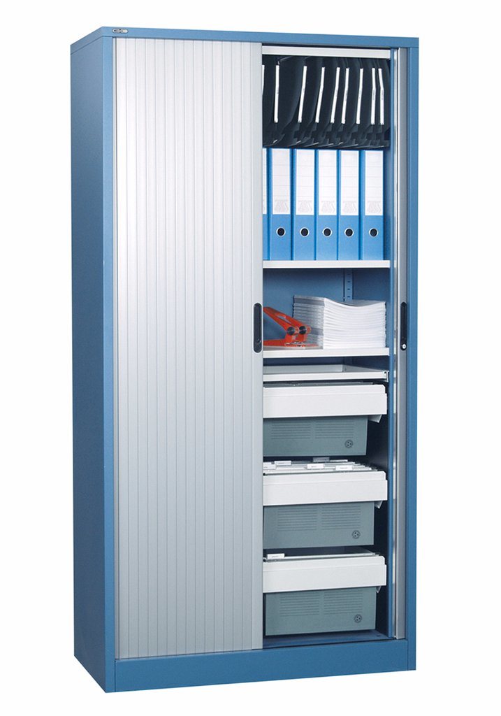 Office Equipment File Storage Cupboard Tambour Door Cabinet
