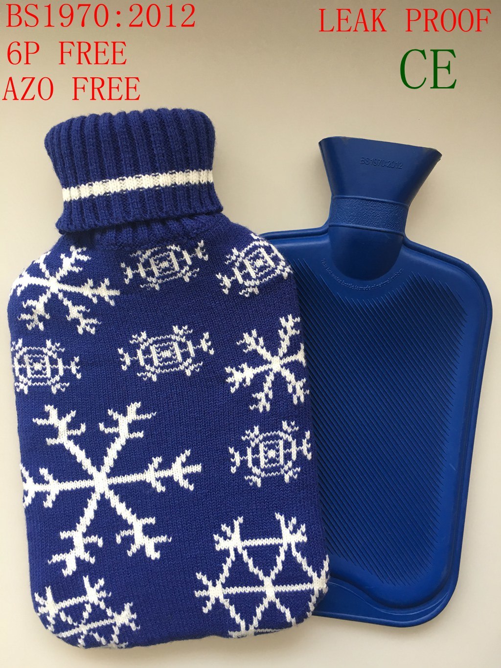 100% Polyester 2L Knitted Cover for Hot Water Bottle