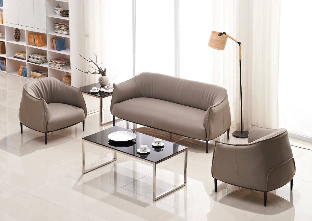 Fashionable Solid Wood Leg Leisure Home Furniture PU Leather Sofa