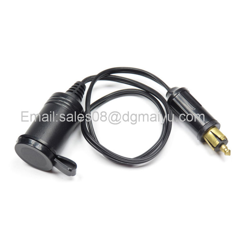 European 12V (DIN) High-End Motorcycle Car Cigarette Lighter Socket Power Plug Conversion Cable Accessory for BMW