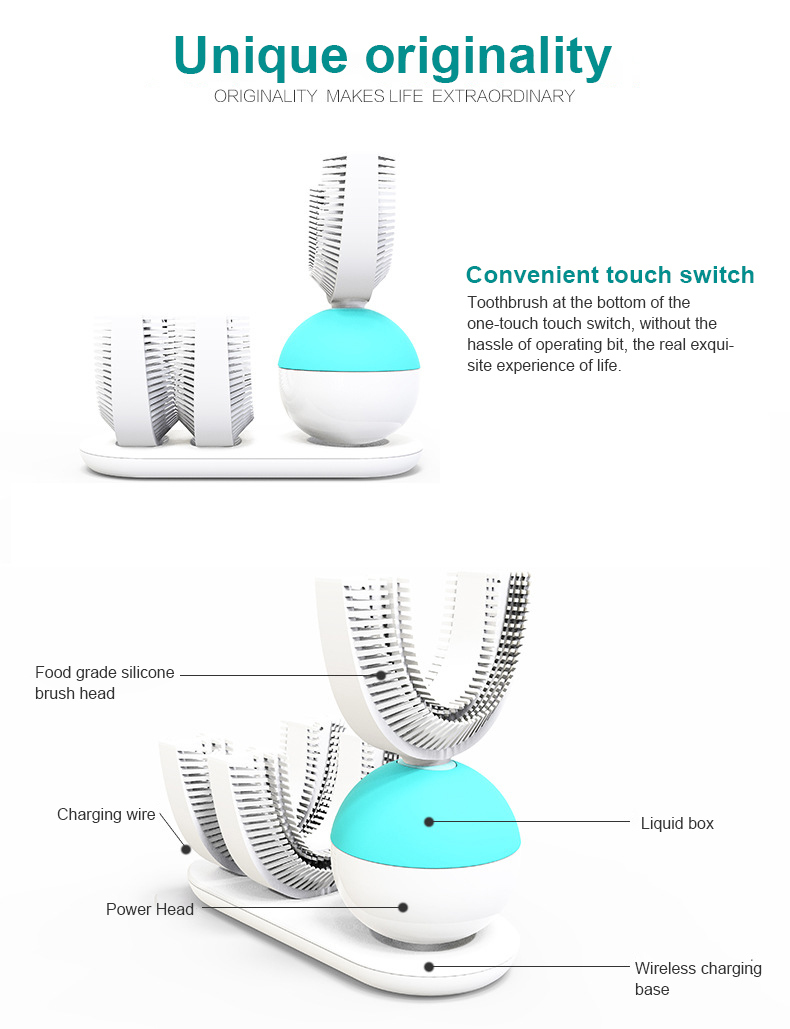 Wireless Charging Teeth Whitening Sonic Intelligent Electric Lazy Toothbrush