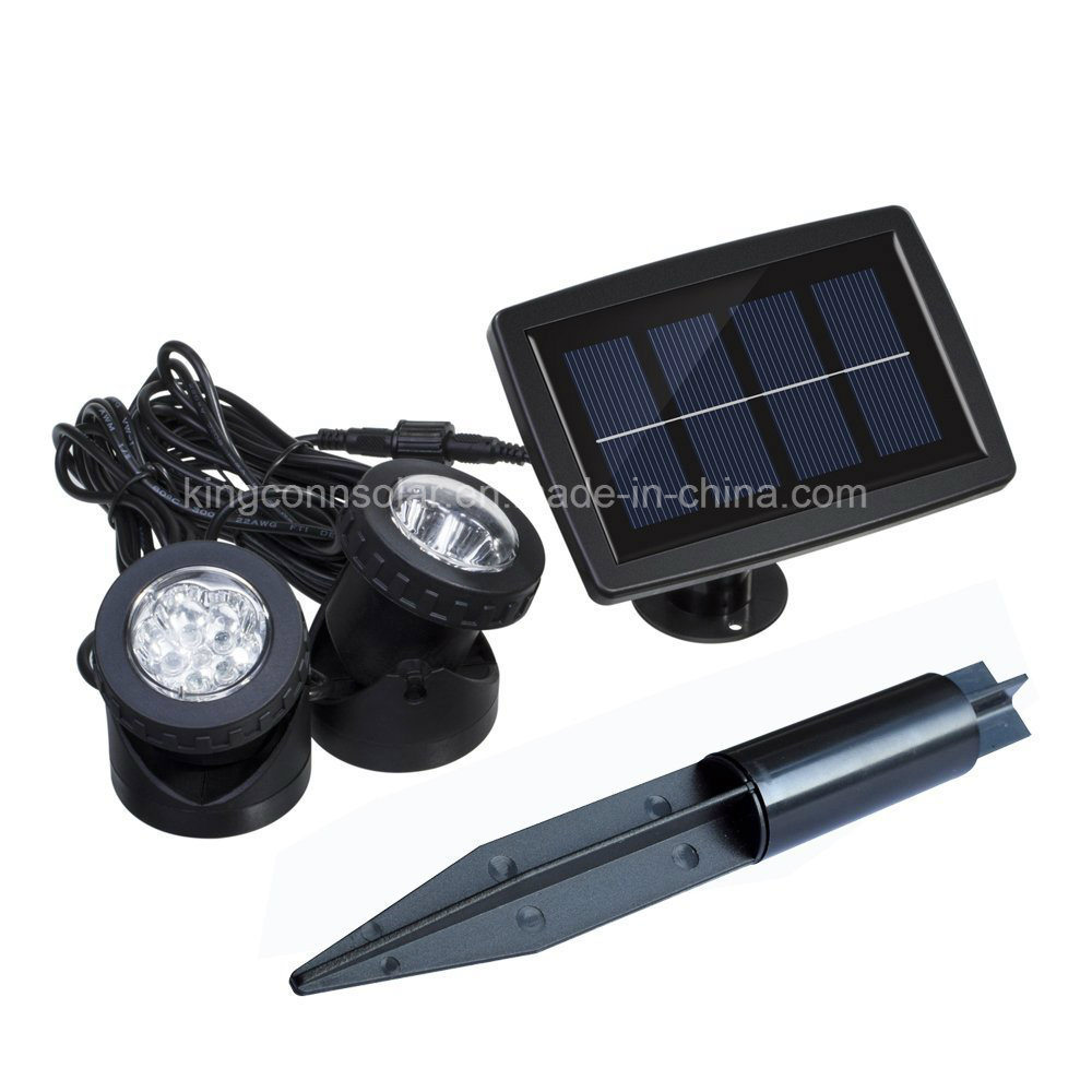 Solar Powered Lamp IP68 Solar LED Spotlight for Landscape Garden Lawn Pool Pond Outdoor Underwater Light