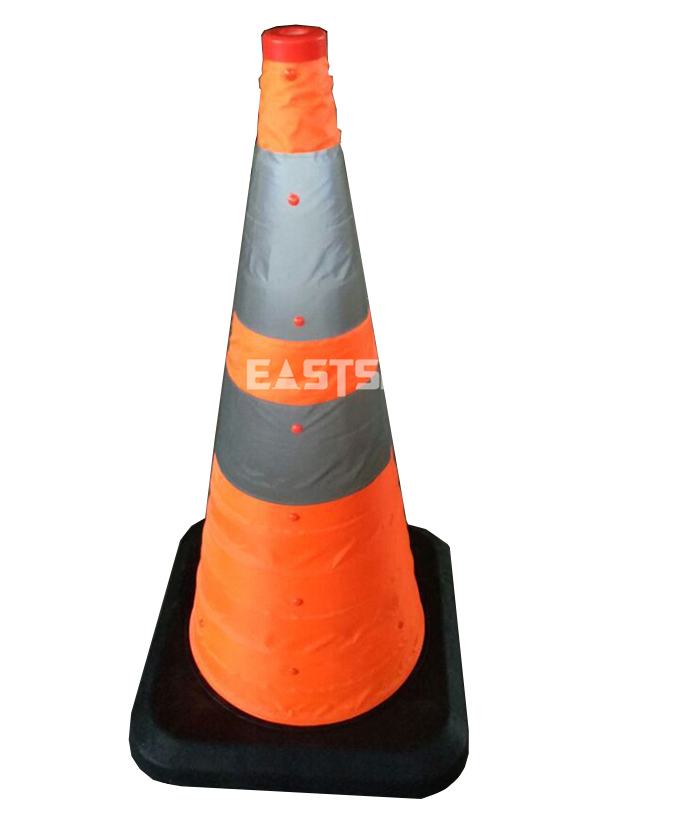 Wholesale 700mm Reflective Road Safety Retractable Traffic Cone