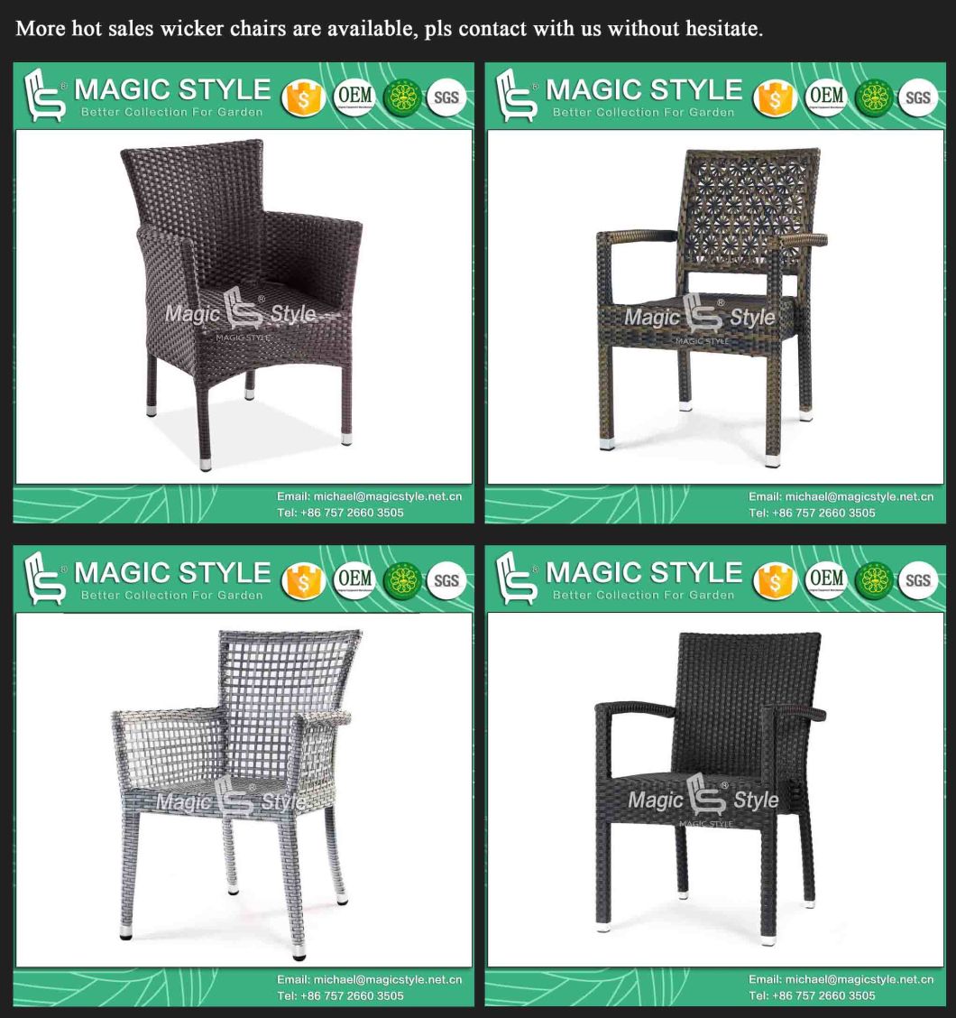 Rattan Chair Dining Chair Stackable Chair Outdoor Chair Metal Chair (Magic Style)