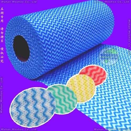 Super Absorbent Spunlace Non-Woven Cleaning Rolled Cloth