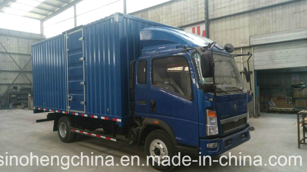 HOWO 4*2 Van Box Cargo Truck Lorry Truck 160HP