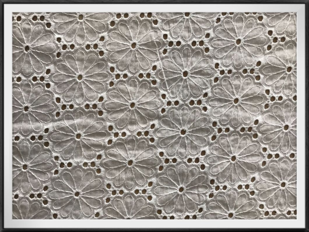 Cotton Fabric Cotton Eyelet Lace for Dress