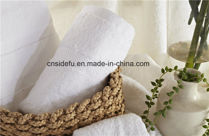 Five-Star Hotel Dobby Bath Towel, Hand Towel, Face Towel 100% Cotton for Wholesale
