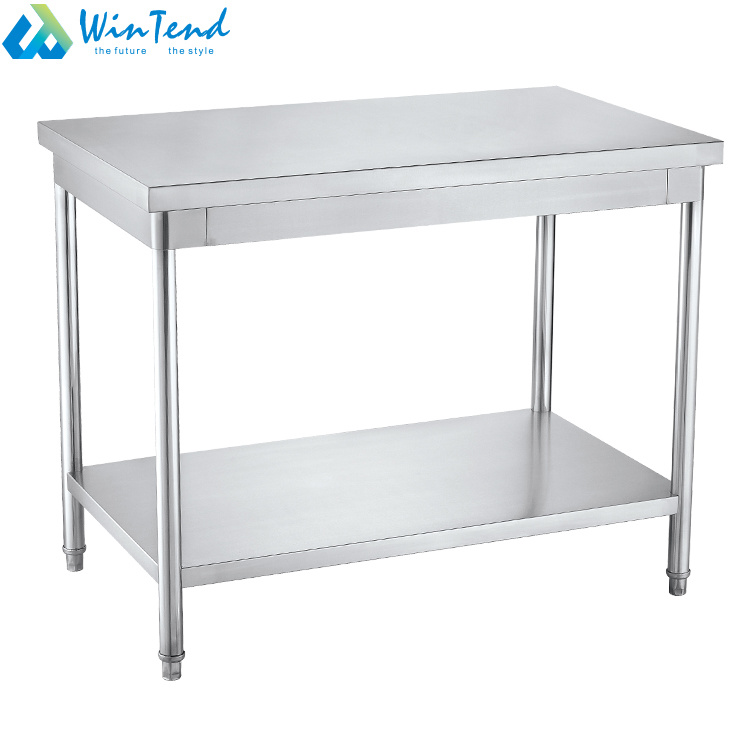 Restaurant Kitchen Equipment Stainless Steelwork Table with Border