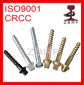 Ss35 Screw Spike, Sleeper Screw, Concrete Screw in Plastic Dowel