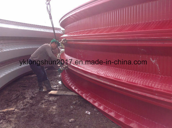 240 Color Steel Long Span Arch Shape Steel Roof Building Roll Forming Machine