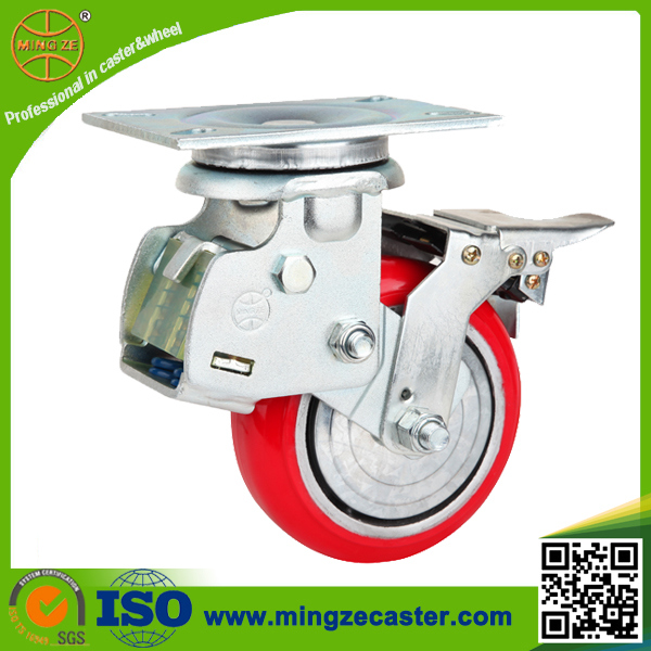 Heavy Duty Polyurethane Cast Iron Shock Absorption Caster Wheel