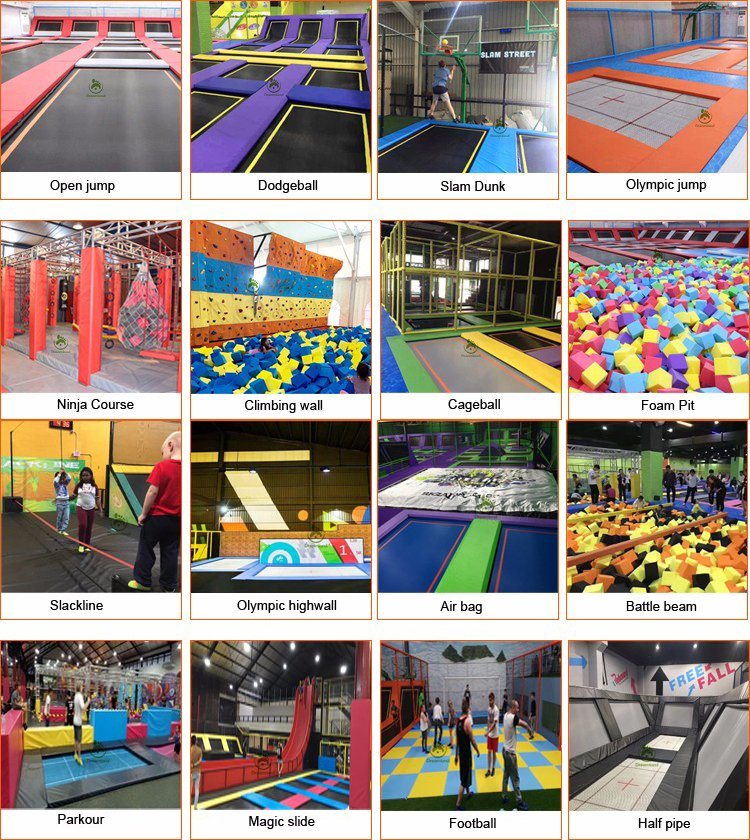 Commercial Indoor Trampoline Park with Foam Pit/Air Bag for Sale