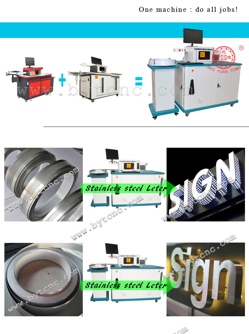 Bytcnc-16 Multifunction Aluminum Stainless Steel Channel Letter Bending Machine