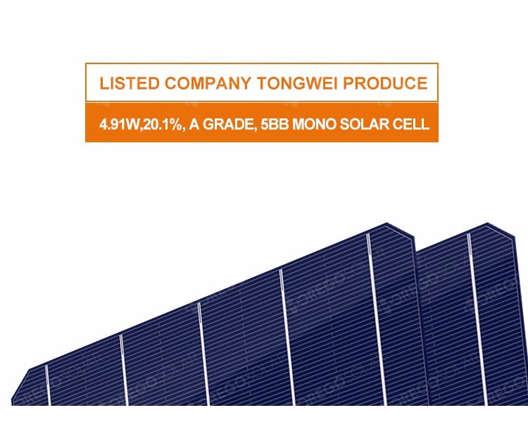 Tongwei Tw PV Monocrystalline Solar Cell with 20.1% Efficiency