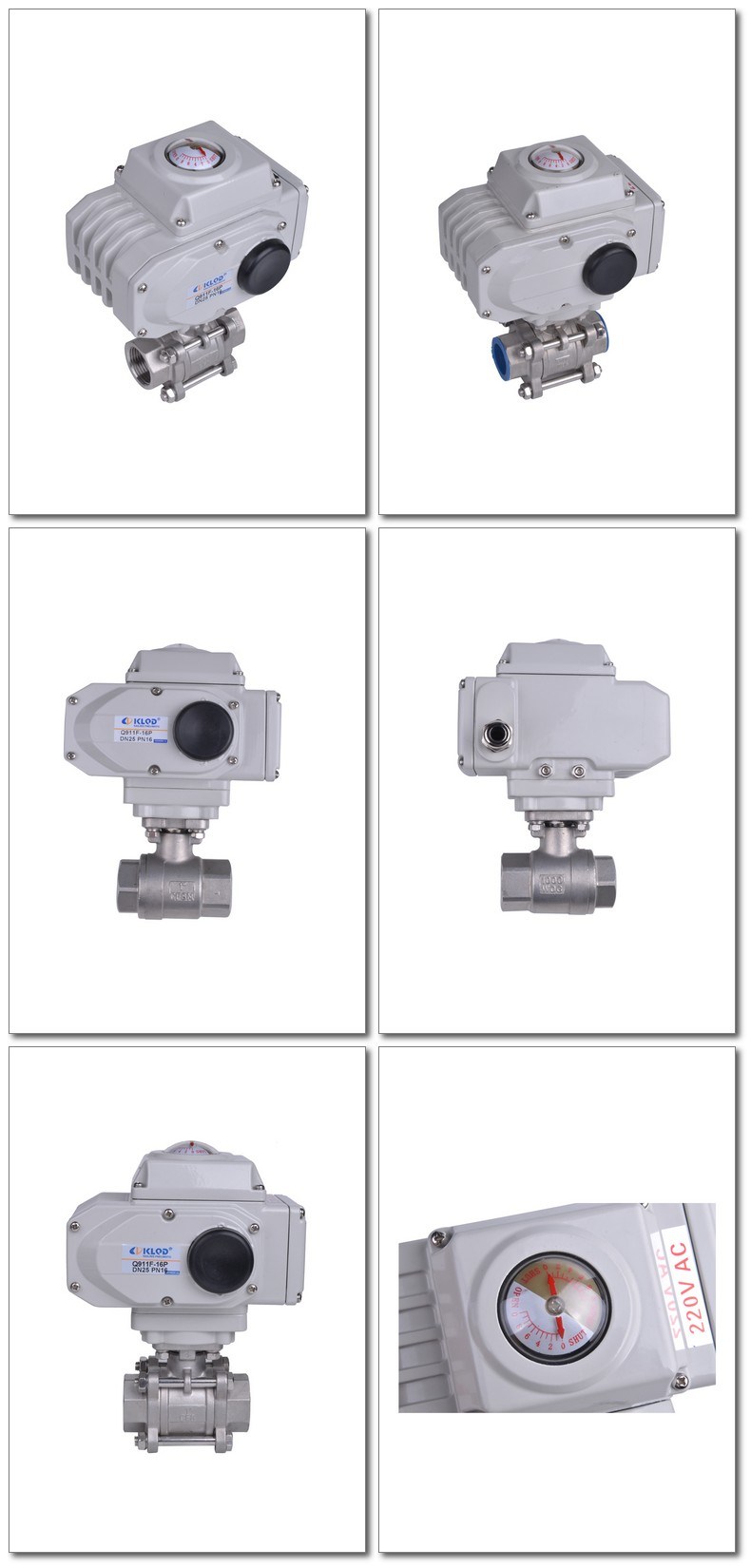 Q911f-16-Dn25 Electric Actuated Stainless Steel 1 Inch Ball Valve to Control Air Water Steam