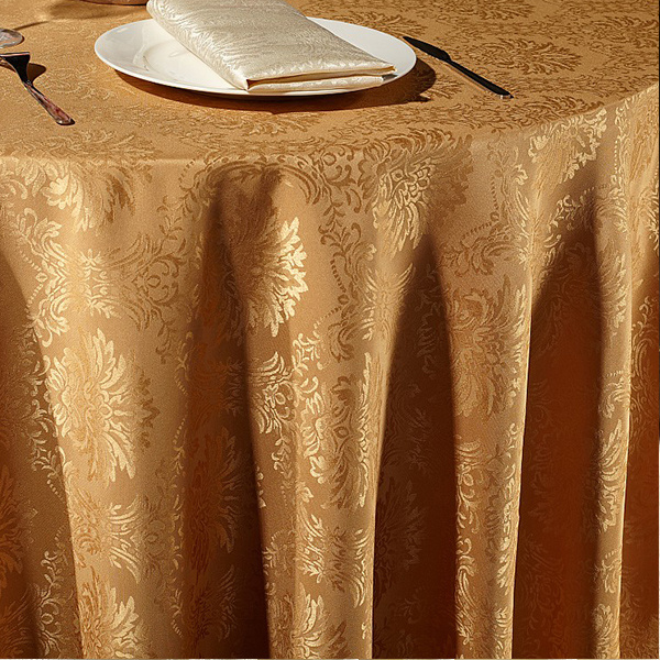 100%Polyester Restaurant Table Cover Jacquard Table Cloth