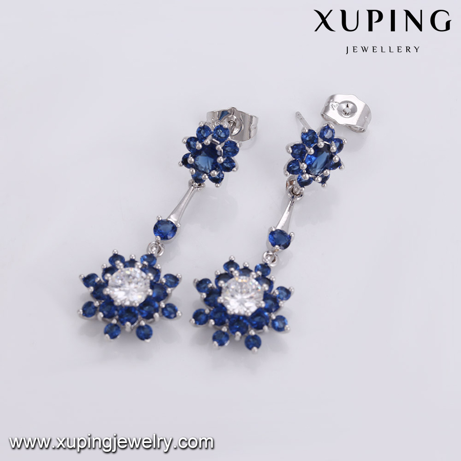 Fashion Luxury Flower Zircon Jewelry Earring for Wedding or Party