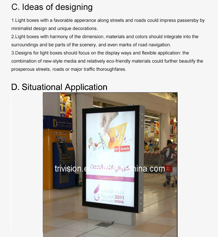 Stand Outdoor Scroller LED Advertising Light Box