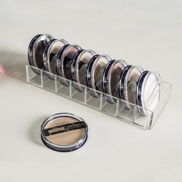 Transparent White Black Acrylic Makeup Powder Compact Holder