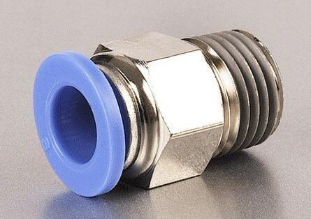 PT NPT Thread Copper Nickel Plating PC Pneumatic Touch-in Fittings