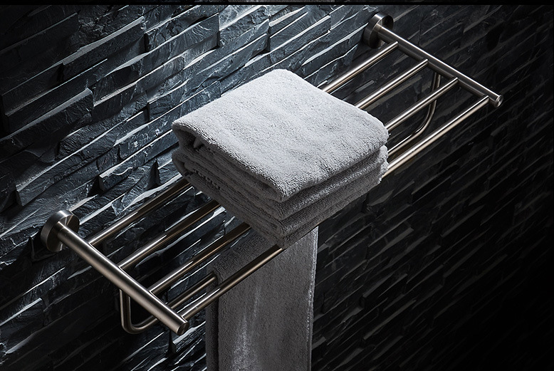 Factory Wall Mounted 304 Stainless Steel Bathroom Towel Rack