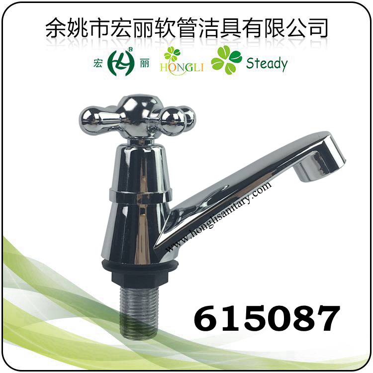 Single Cold Plastic Faucet for Basin Chrome Plated 615102