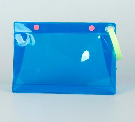 Personalized Semi-Transparent Colour PVC/EVA Material Cosmetic Pouch Bag with Button