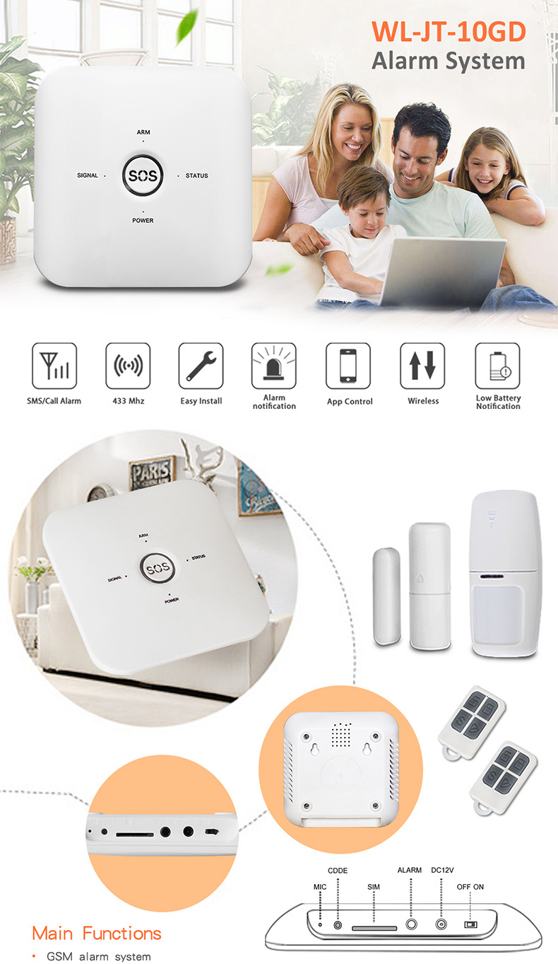 Mini Size Home Wireless Anti Theft Burglar GSM Home Security Alarm