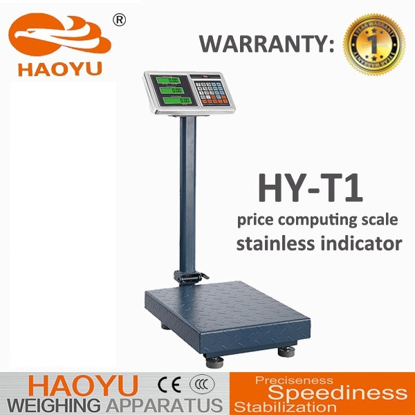 T1 Stainless Steel Price Indicator Carbon Steel Frame Platform Scale