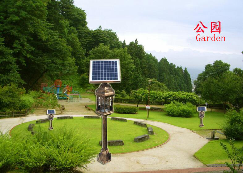 Aluminum Material High Brightness Solar Garden Light with Function to Mosquito Killer Lamp