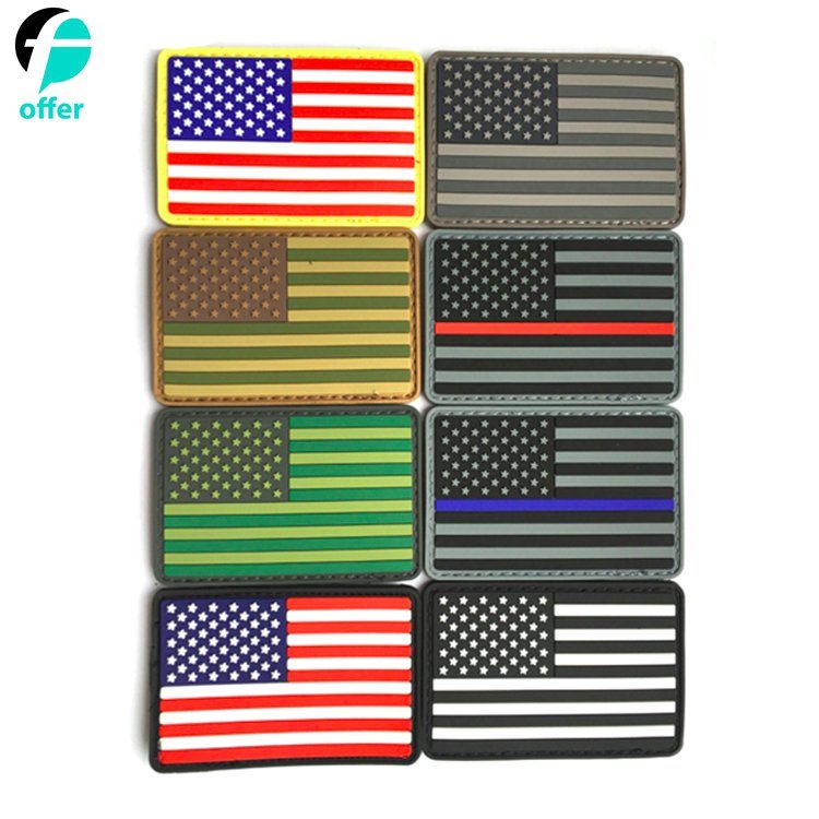 USA Flag Military Soft Rubber PVC Patch