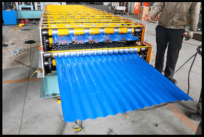 Dixin High Speed Roof Tile Double Layer Roll Forming Machine