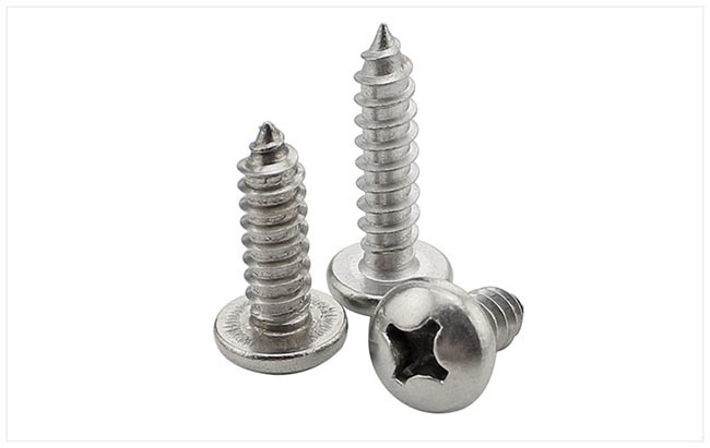 Stainless Steel 304 Cross Recesed Round Head Tapping Chipboard Screw