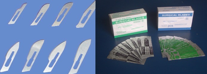 Disposable Sterile Carbon Stainless Steel Surgical Scalpel Blade (SC-SB001)