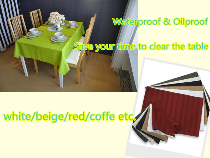Waterproof Oilproof Polyester Fabric Table Cloth