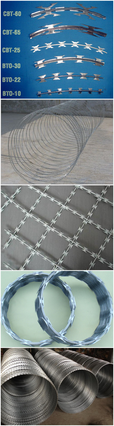 China Factory Sale Galvanized Razor Wire Fence